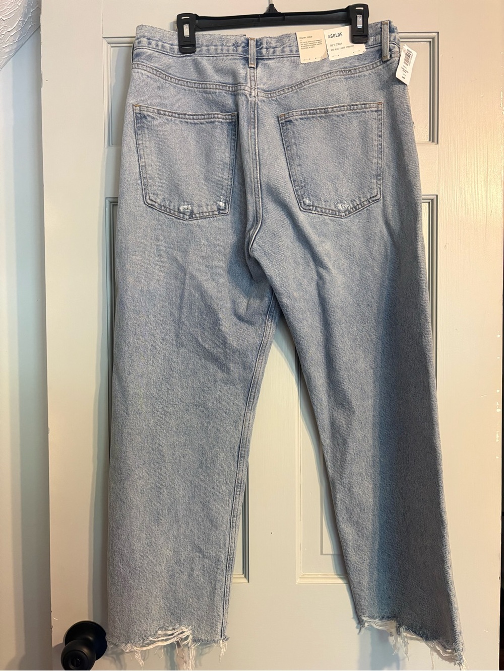 NEW Agolde Size 30 Nerve 90s Crop Mid Rise Loose Straight Jeans Button Fly - Picture 2 of 7